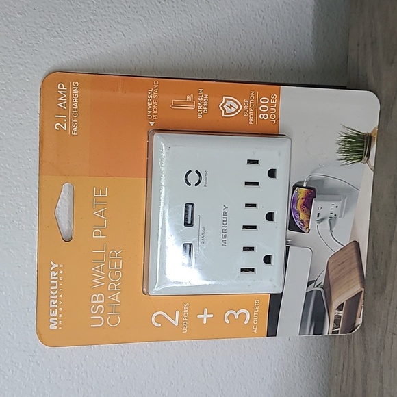 Merkury Innovations USB Wall Plate Charger - Picture 1 of 5